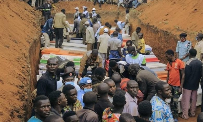 burial for victims of the attack